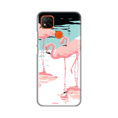 Zastitna silikonska maska (futrola) PRINT - Xiaomi Redmi 9C/Redmi 10A Pink Flamingos.