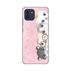 Zastitna ultra tanka (skin) maska / futrola PRINT - Samsung A035 Galaxy A03 Pink cats.