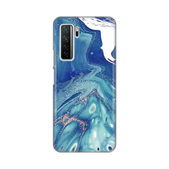 Zastitna silikonska maska (futrola) PRINT - Huawei P40 Lite Blue Marble.