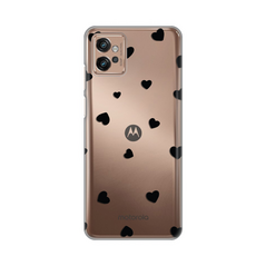 Zastitna ultra tanka (skin) maska / futrola PRINT - Motorola Moto G32 Hearts.