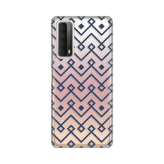 Zastitna ultra tanka (skin) maska / futrola PRINT - Huawei P Smart 2021 Blue cubes.