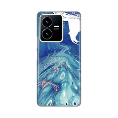 Zastitna silikonska maska (futrola) PRINT - Vivo Y22s/Y35 Blue Marble.