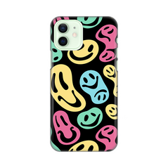 Zastitna silikonska maska (futrola) PRINT - iPhone 12 6.1 crni Color Smiles.