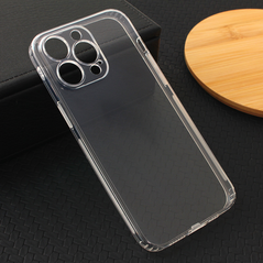 Zastitna silikonska maska (futrola) Ultra Thin with pluggy - iPhone 15 Pro Max 6.7 Transparent.