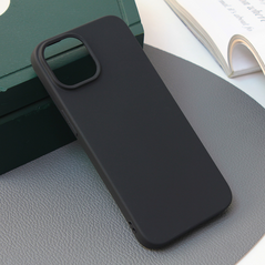 Zastitna silikonska maska (futrola) Skin - iPhone 15 mat crna.