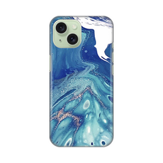 Zastitna silikonska maska (futrola) PRINT - iPhone 15 Blue Marble.