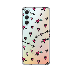 Zastitna ultra tanka (skin) maska / futrola PRINT - Samsung Galaxy A34 5G 5G Heart Pattern.