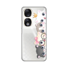 Zastitna ultra tanka (skin) maska / futrola PRINT - Huawei Honor 90 Cats.