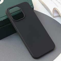 Zastitna silikonska maska (futrola) Skin - iPhone 15 Pro Max 6.7 mat crna.