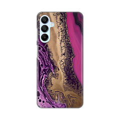 Zastitna silikonska maska (futrola) PRINT - Samsung A156 Galaxy A15 5G Purple Gold Marble.