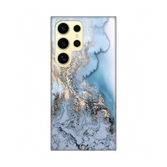 Zastitna silikonska maska (futrola) PRINT - Samsung S928B Galaxy S24 Ultra Blue Gold Marble.
