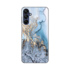 Zastitna silikonska maska (futrola) PRINT - Samsung A156 Galaxy A15 5G Blue Gold Marble.