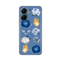 Zastitna silikonska maska (futrola) PRINT - Xiaomi Redmi 13C Dusty Blue.