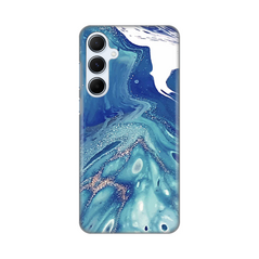 Zastitna silikonska maska (futrola) PRINT - Samsung A556 Galaxy A55 5G Blue Marble.