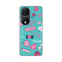 Zastitna silikonska maska (futrola) PRINT - Huawei Honor X7b Love.