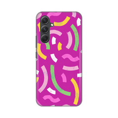 Zastitna silikonska maska (futrola) PRINT - Samsung A546B Galaxy A54 5G Happy Lines pink.