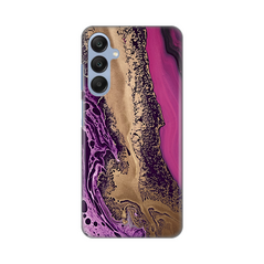 Zastitna silikonska maska (futrola) PRINT - Samsung A256 Galaxy A25 5G Purple Gold Marble.