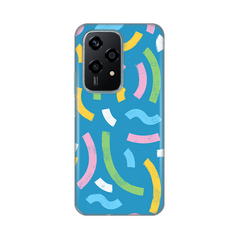 Zastitna silikonska maska (futrola) PRINT - Huawei Honor 200 Lite Happy Lines blue.