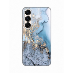 Zastitna silikonska maska (futrola) PRINT - Samsung S931 Galaxy S25 Blue Gold Marble.