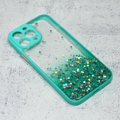 Zastitna maska (futrola) okvir Glitter - iPhone 13 Pro Max 6.7 mint.