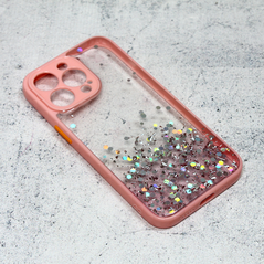 Zastitna maska (futrola) okvir Glitter - iPhone 13 Pro roze.