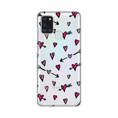 Zastitna ultra tanka (skin) maska / futrola PRINT - Samsung A217F Galaxy A21s Heart Pattern.