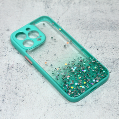 Zastitna maska (futrola) okvir Glitter - iPhone 13 Pro mint.
