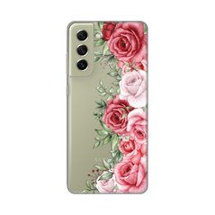 Zastitna ultra tanka (skin) maska / futrola PRINT - Samsung G990 Galaxy S21 FE Wild Roses.
