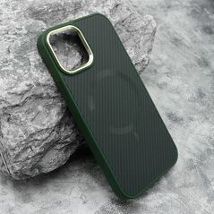 Zastitna maska (futrola) CARBON MagSafe - iPhone 12/12 Pro (6.1) zelena (big camera) (MS).