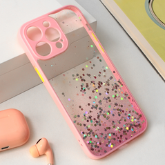 Zastitna maska (futrola) okvir Glitter - iPhone 15 Pro Max 6.7 roze.
