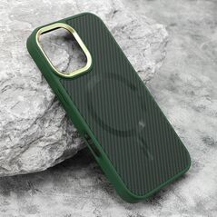 Zastitna maska (futrola) CARBON MagSafe - iphone 16 (6.1) zelena (big camera) (MS).
