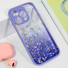 Zastitna maska (futrola) okvir Glitter - iPhone 15 Pro Max 6.7 ljubicasta.