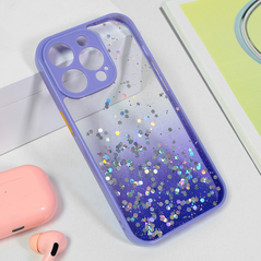 Zastitna maska (futrola) okvir Glitter - iPhone 15 Pro 6.1 ljubicasta.