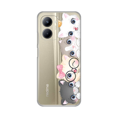 Zastitna ultra tanka (skin) maska / futrola PRINT - Realme C33 Cats.