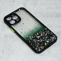 Zastitna maska (futrola) okvir Glitter - iPhone 13 Pro Max 6.7 crna.