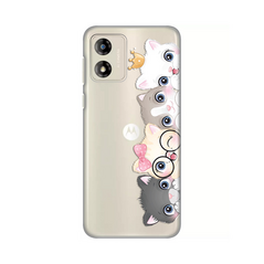 Zastitna ultra tanka (skin) maska / futrola PRINT - Motorola Moto E13 Cats.