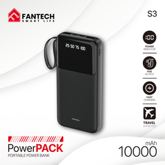 Univerzalna Back Up Baterija Prenosiva baterija Fantech S3 10000mAh, 10W crni.