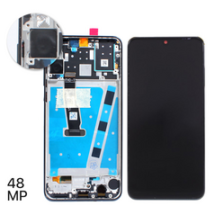 LCD displej (ekran) - Huawei P30 Lite + touchscreen + okvir crni (Version 48MP) OEM.