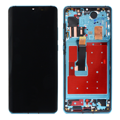LCD displej (ekran) - Huawei P30 PRO + touchscreen crni + okvir Aurora Blue OEM.