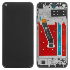 LCD displej (ekran) - Huawei P40 Lite E+touch screen crni+frame crni.