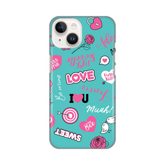 Zastitna silikonska maska (futrola) PRINT - iPhone 14 Love.