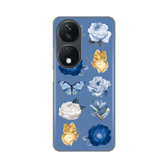 Zastitna silikonska maska (futrola) PRINT - Huawei Honor X7b Dusty Blue.