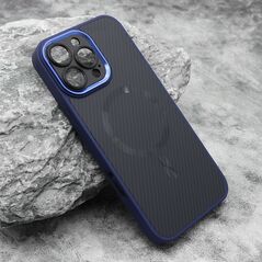 Zastitna maska (futrola) CARBON MagSafe - iPhone 16 Pro Max (6.9) plava (small camera) (MS).