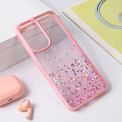 Zastitna maska (futrola) okvir Glitter - Samsung A366 Galaxy A36 5G roze.