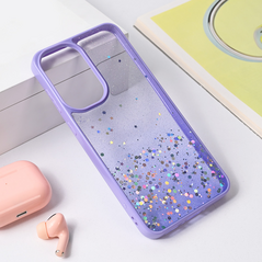 Zastitna maska (futrola) okvir Glitter - Samsung A366 Galaxy A36 5G ljubicasta.