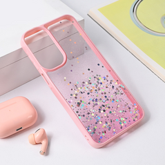 Zastitna maska (futrola) okvir Glitter - Samsung A165F Galaxy A16 roze.