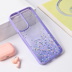 Zastitna maska (futrola) okvir Glitter - Samsung A165F Galaxy A16 ljubicasta.