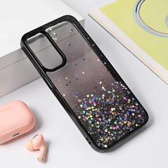 Zastitna maska (futrola) okvir Glitter - Samsung A256B Galaxy A25 crna.