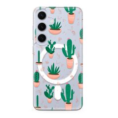 Zastitna maska (futrola) silikonska print MagSafe - Samsung S921 Galaxy S24 5G cactus (MS).