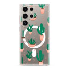 Zastitna maska (futrola) silikonska print MagSafe - Samsung S928 Galaxy S24 Ultra 5G cactus (MS).